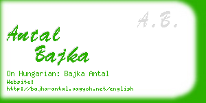 antal bajka business card